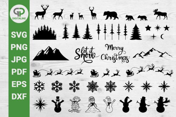Christmas Bundle SVG Winter Elements SVG Review for Illustrations