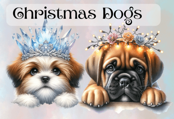 Christmas Dog Sublimation No 19: Festive Illustrations for Local Brands