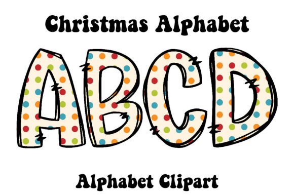 Christmas Doodle Alphabet Cute Dot X Mas Illustrations Review