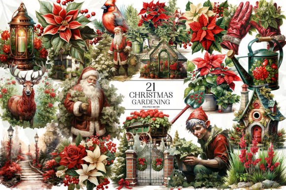 Christmas Gardening Clipart Bundle: A Review for Sellers