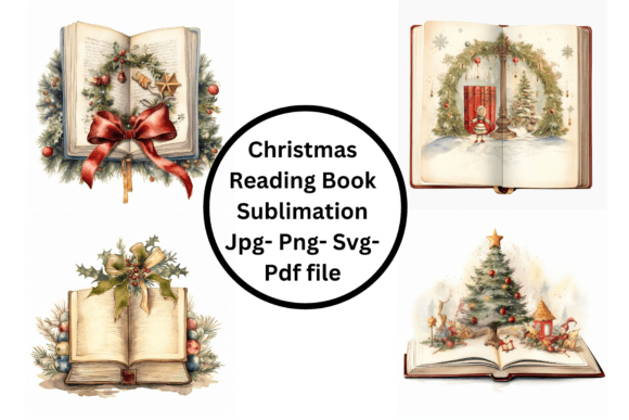 Christmas Reading Book Sublimation: A Review of Seasonal Illustrations