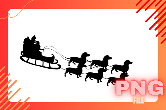 Christmas Sleigh with Teckel Illustrations Review