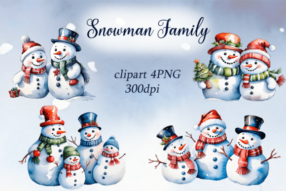 Christmas Snowman Family Clipart: A Designer's Review