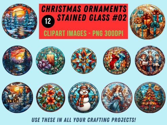 Christmas Stained Glass Clipart 02: A Review for Digital Sellers