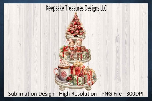 Christmas Vintage Tiered Tray PNG: A Review for Digital Illustrations