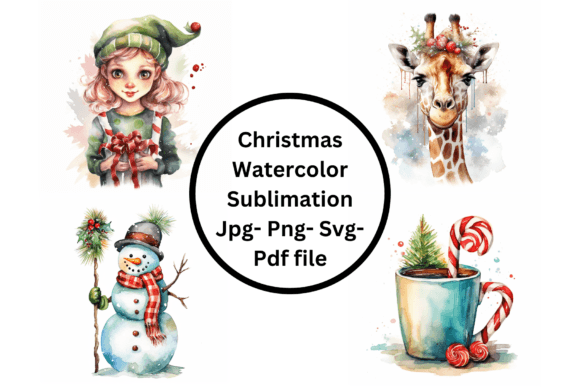 Christmas Watercolor Sublimation Review for Brand Illustrations