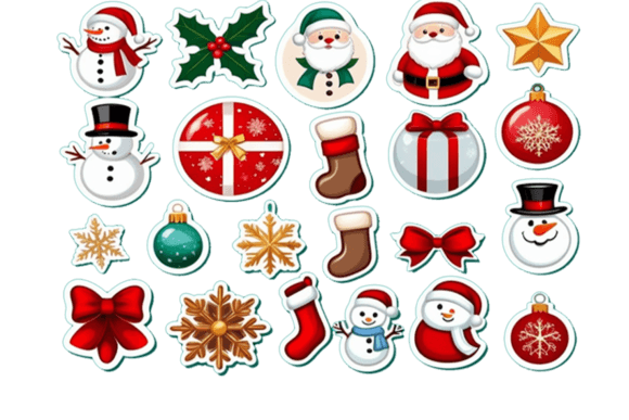 Collection Christmas Sticker: A Review of Seasonal Illustrations