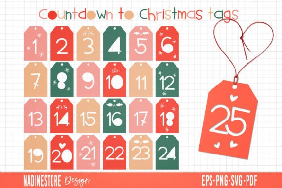 Countdown to Christmas Tags SVG, PNG: A Designer's Review