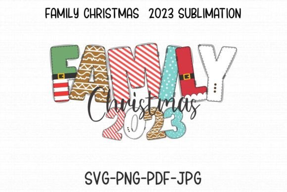 Family Christmas 2023 Sublimation: A Designer's Review of Modern Illustrations