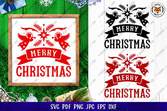 Merry Christmas Angel Ornament SVG Review