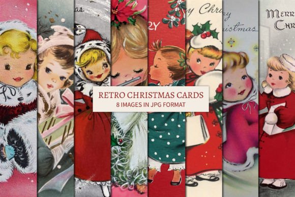 Retro Christmas Cards II: Premium Illustrations for Modern Publishing