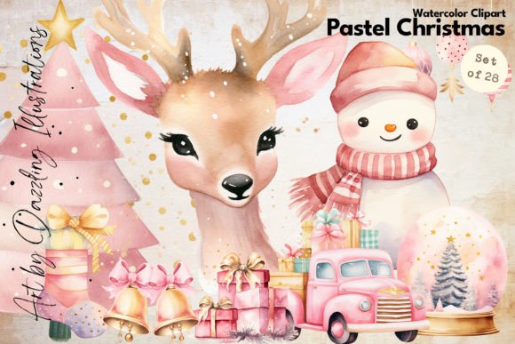 Vintage Pink Pastel Watercolor Christmas Review